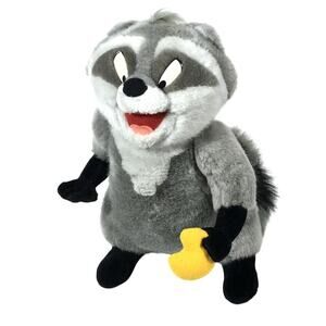 VTG Disney Meeko Raccoon Stuffed Animal 12" Plush Jointed Poseable Arms Head